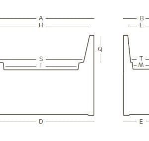 Žardinjera Dolomite 80 x 25 x h70 cm