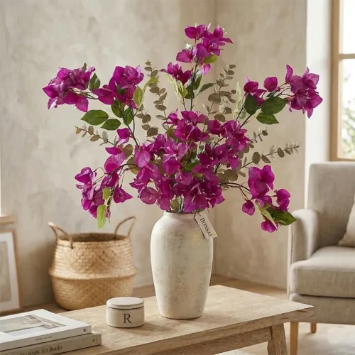 Umjetna grana Bugenvilija 78 cm ljubičaste boje