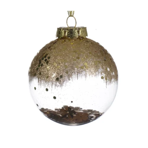 Božićna kuglica zlatna 8 cm