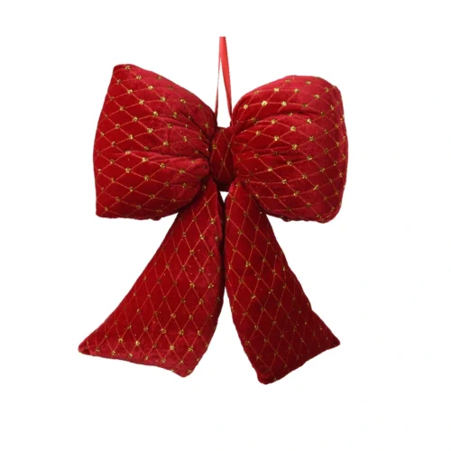 Božićna mašna velvet crvena