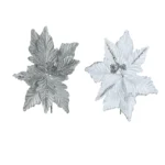 Božićna zvijezda srebrna ili bijela – promjer 24 cm