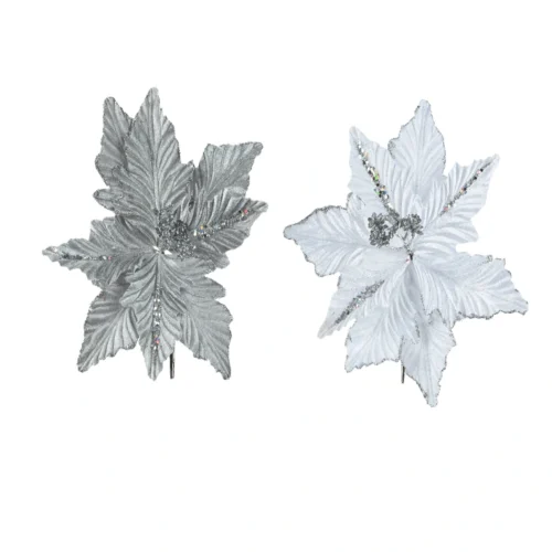 Božićna zvijezda srebrna ili bijela – promjer 24 cm