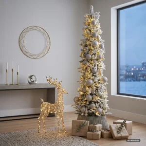 Umjetno božićno drvce Slim sa snijegom 210cm d68cm