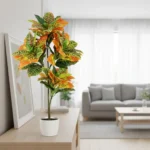 Umjetni kroton 90 cm u tegli – tropska elegancija bez održavanja