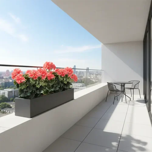 Umjetna geranija (pelargonija) UV Peach 41 cm