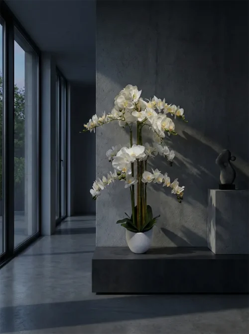 Umjetna orhideja bijela 120 cm Luma