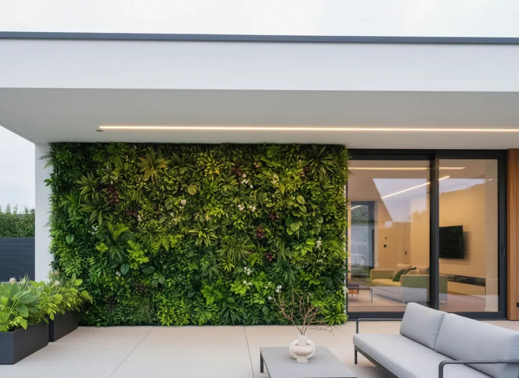 umjetni zeleni zid za eksterijer