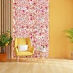 Cvetni panel Valentino light pink 50 x 50 cm s detaljem svijetlo ružičastog umjetnog cvijeća