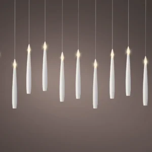 LED svijeće lebdeće bijele 15 cm – 10 komada