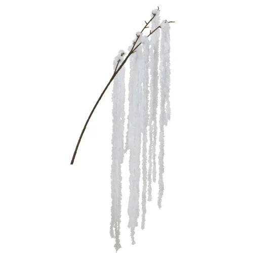 Dekorativna grančica ledenog izgleda bijela 80 cm