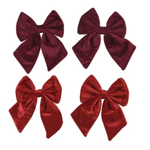 Božićne mašne baršunaste 17 cm – set 2 komada