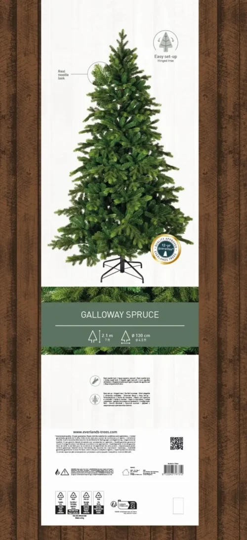Ambalaža umjetnog božićnog drvca Everlands Galloway Spruce 210 cm
